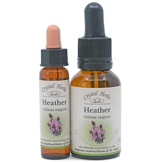 10ml und 25ml Essenzenflaschen der Bachblüte Heather