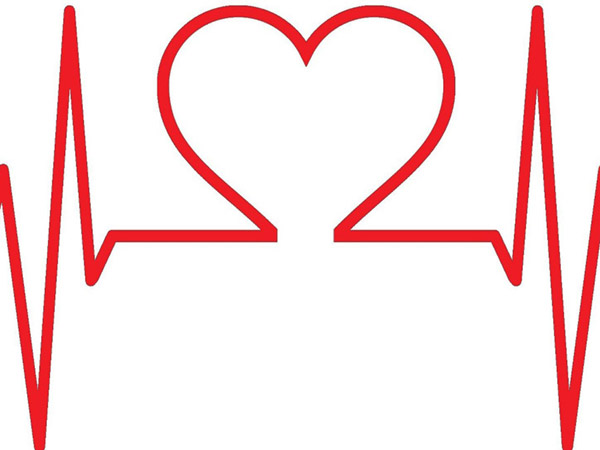 Symbolisches Herzrhythmus-Bild mit Herz darin